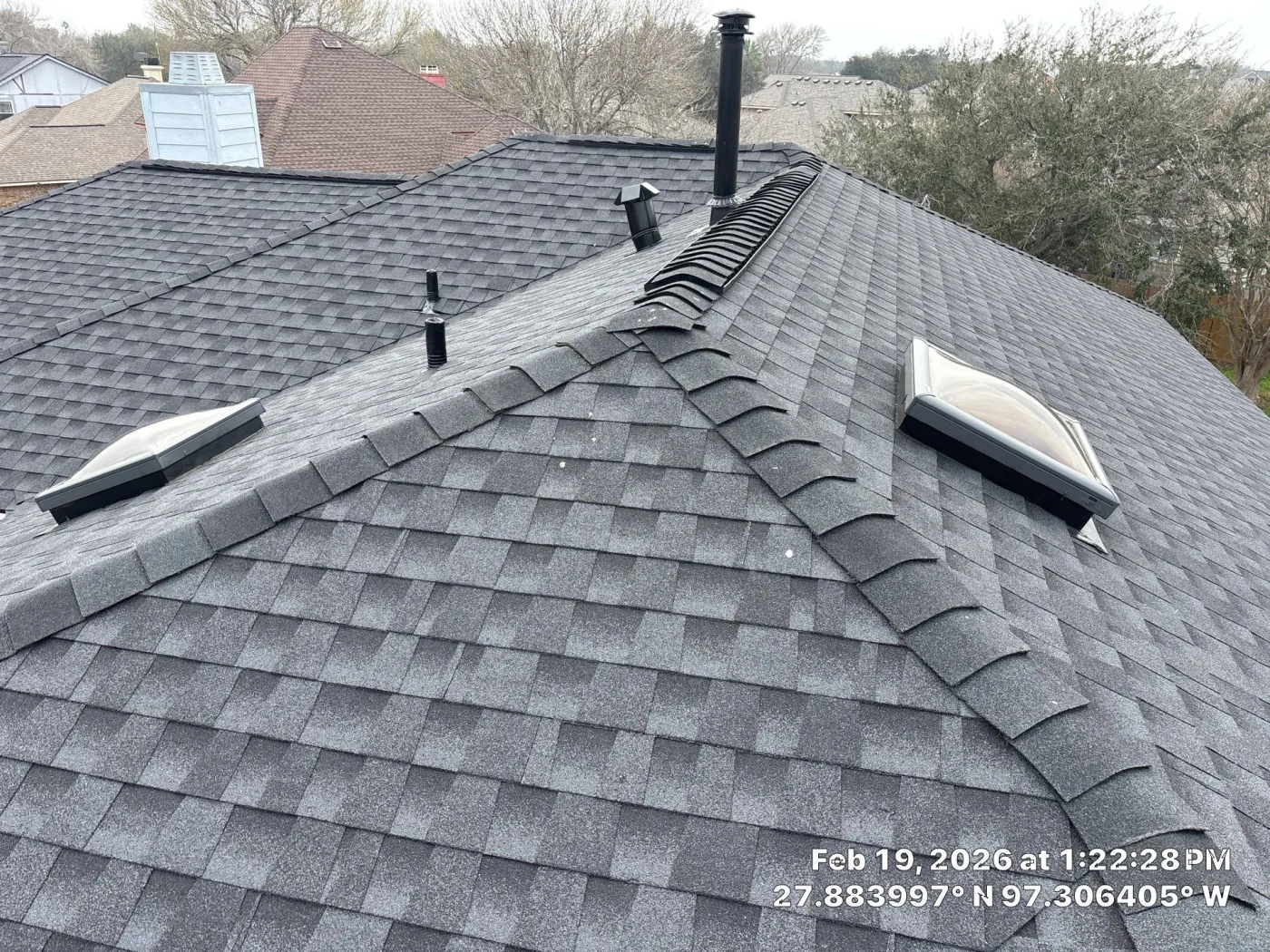 Velux skylights roof replacement Portland Texas