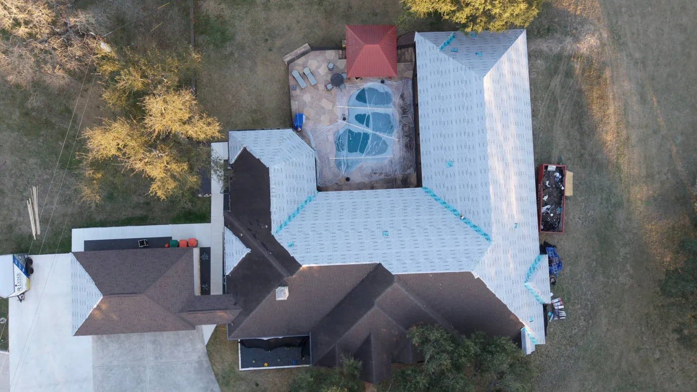 reroof replacement progress picure bulverde texas